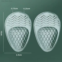 Coussinets de gel pour sandales et talons hauts, anti-frottement, antidérapants, semelles intérieures pour soulagement de la douleur, inserts de soin des pieds, coussinets de massage à particules pour chaussures 4
