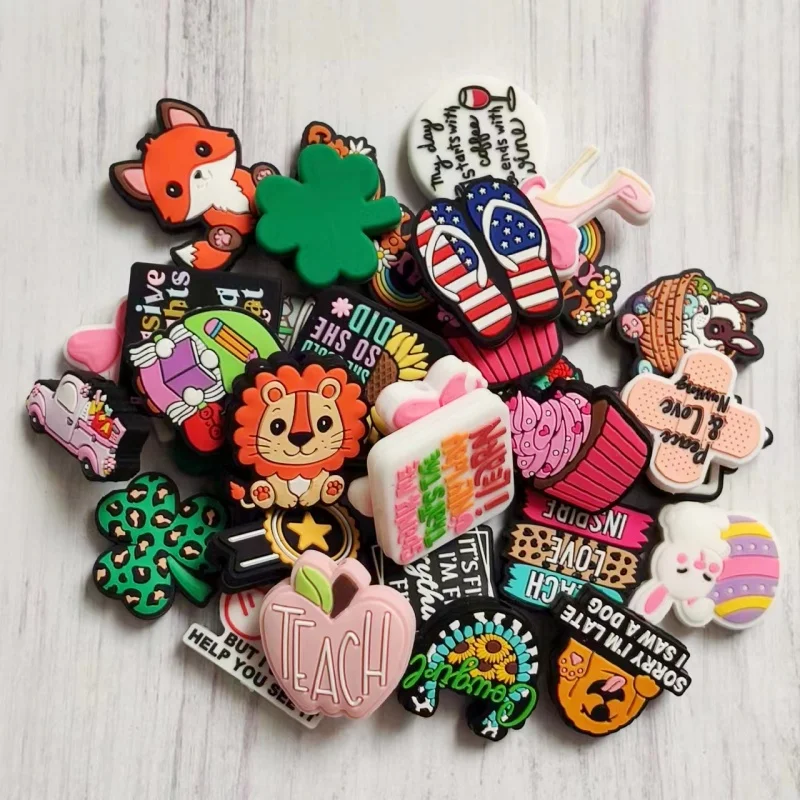 Mixed Wholesale Baby Silicone Focal Beads BPA Free Cartoon Teether Beads Newborn Chew Toy DIY Pacifier Chain Jewelry Accessories
