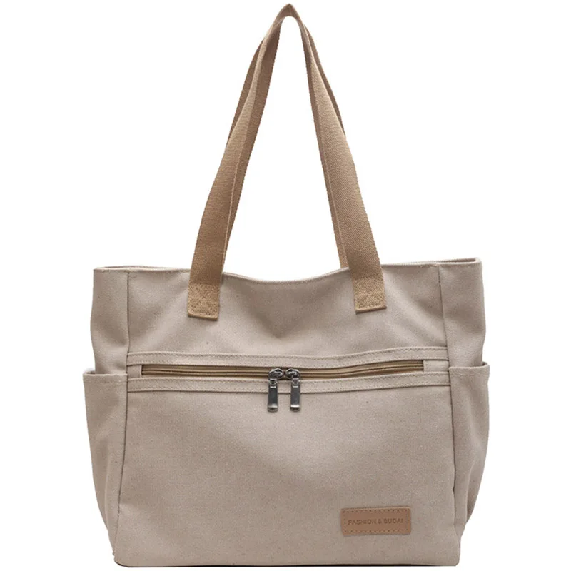 Canvas Tote Bag For Women 2023 Fashion Trends Zipper
