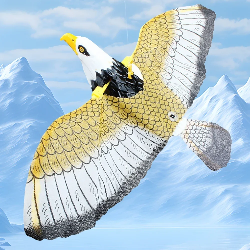 Bird Scarer Hanging Eagle Bird Scarecrow Fake Horned Hawk Decoy Outdoor Falcon Decor Eagle Fake Hawk Decoy Statue Garden Decor