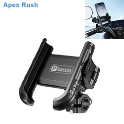 Premium Aluminum Motorcycle Phone Holder with Quick Lock Mechanism (M29 Mirror Rod)