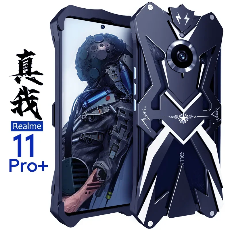 Dropshipping Shockproof Heavy Duty Armor Metal Aluminum Realme 11 Unique Funda Phone Case For Realme 11 PRO Plus 5G CASE Cover