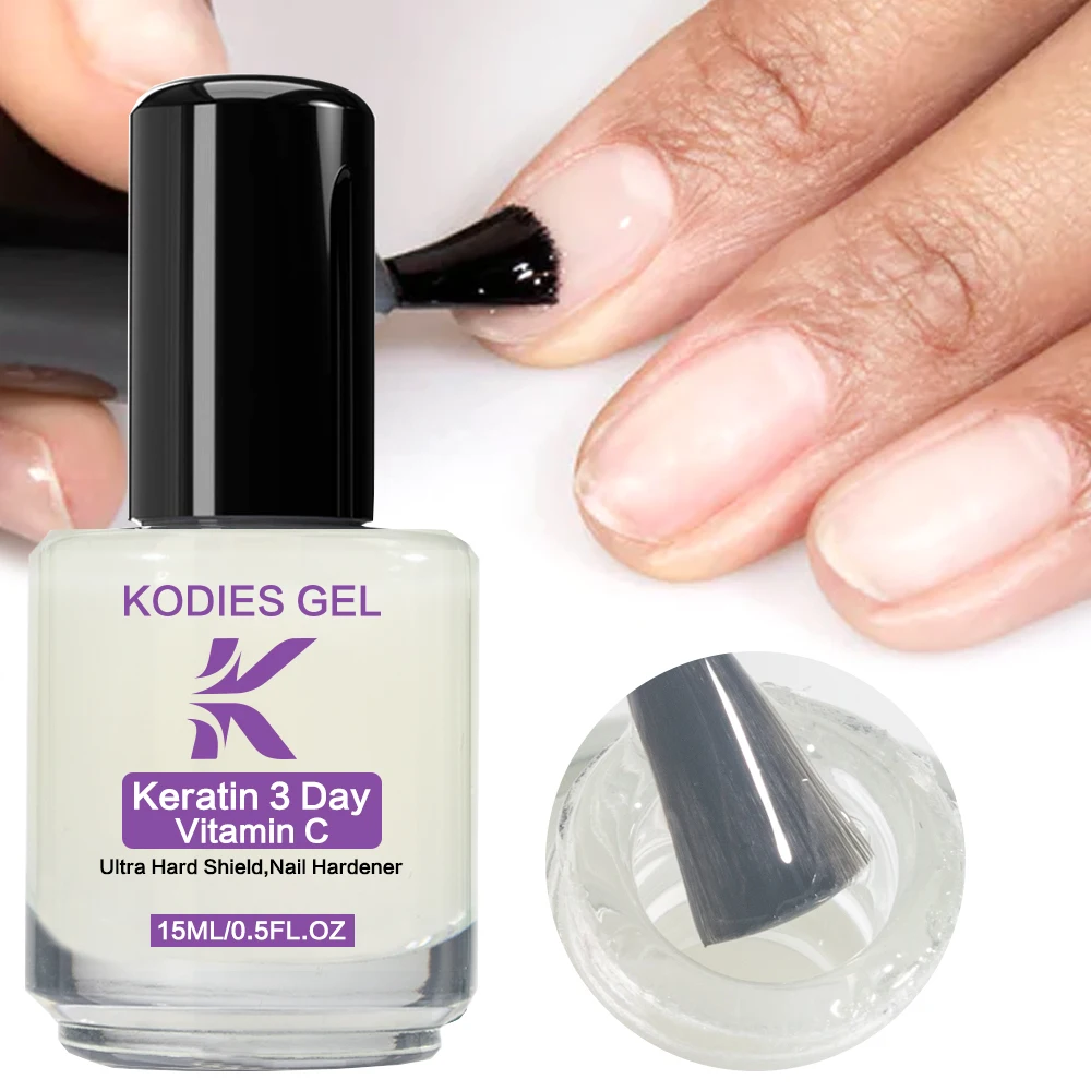 KODIES GEL Nail Growth Keratin Nail Strengthener Cuticle Treatment Serum Vitamin C Formula Hardener Manicure Care nail treatment