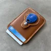 Genuine Leather Money Clip Wallet Card Holder Metal Men Slim Bills Cash Clips Clamp for Money Thin Bill Fold Holder 2
