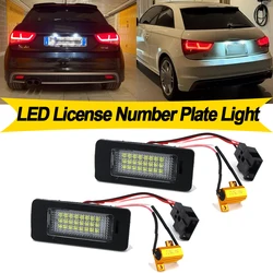 2PCS LED License Plate Light - Number Plate Lamp, 12V White (2PCS LED White)