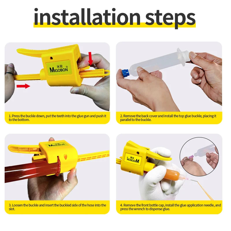 MIGOBON New manual glue writer syringe for single-component single-liquid dispensing gun 10CC/30CC 55CC special glue gun