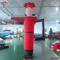 Personalized 3m High Inflatable chef Waving hand Air Dancer Advertising Tube Man with Welcome Gesture 2