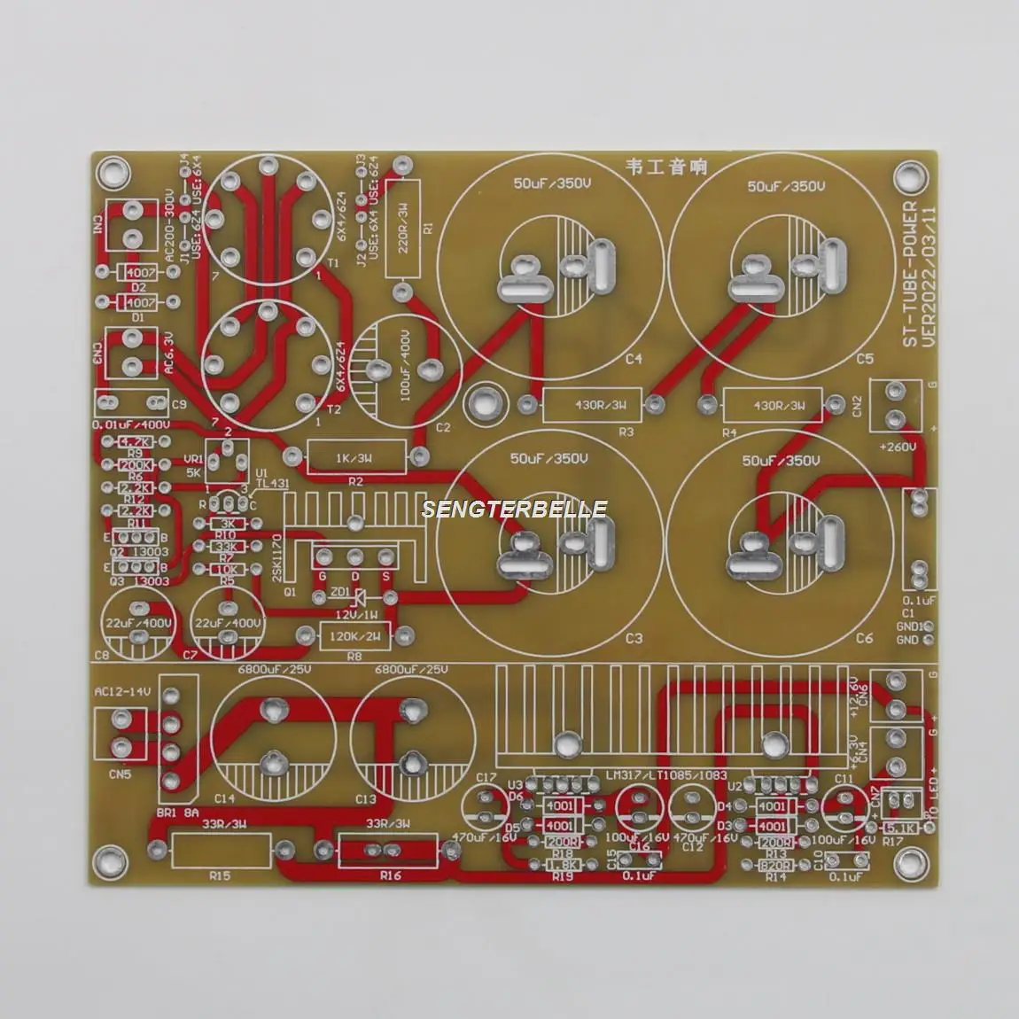 

HiFi 1 шт. 6Z4 /6X4 стабилизатор универсальная плата питания PCB для предусилителя лампы