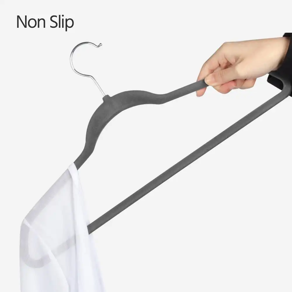 Clothes Hanger 100 Pack Hangers for Clothes Easyfashion Heavy Duty Non Slip  Velvet Clothing Hanger - AliExpress