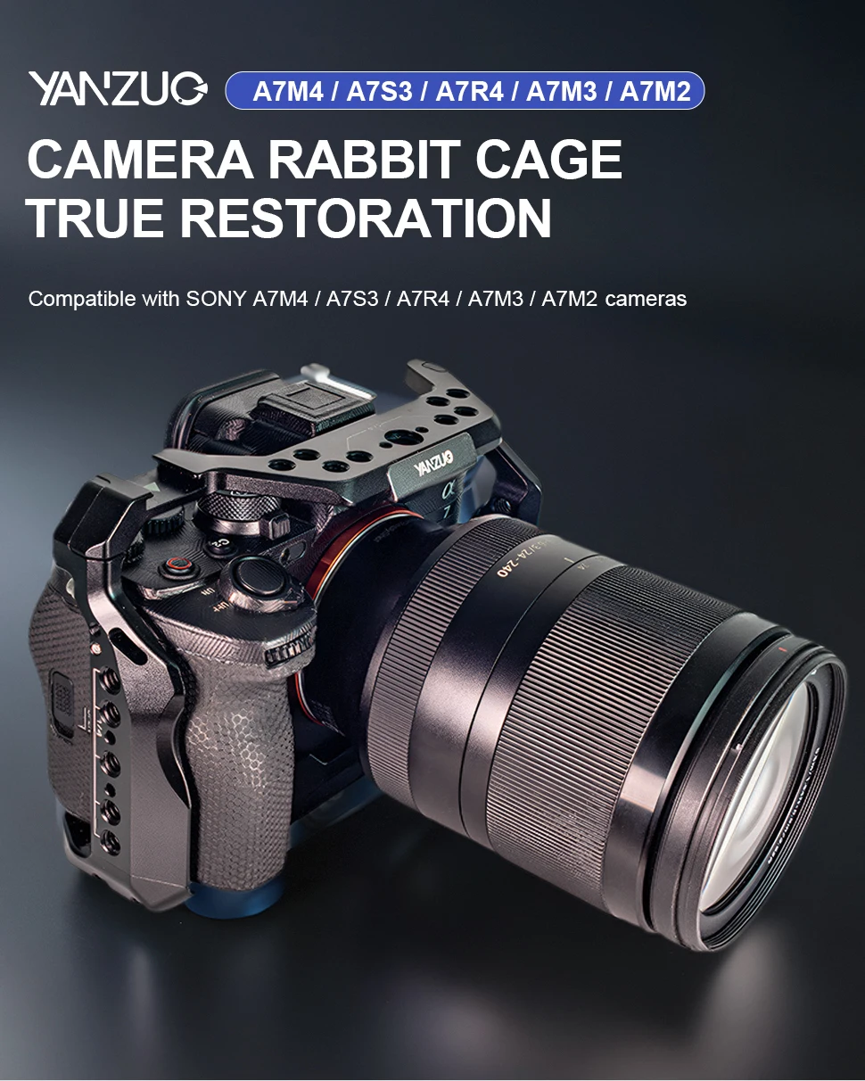 A7M4 Camera Protection Frame Shooting Stabilizer 1/4 Locating Hole Camera Cage f