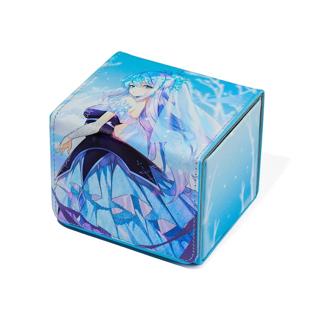 

Game Yu-Gi-Oh! Teardrop the Rikka Queen Card Storage Box Anime Yugioh Card Collection Pu Leather Boxes Hold 100+ Cards for Gift