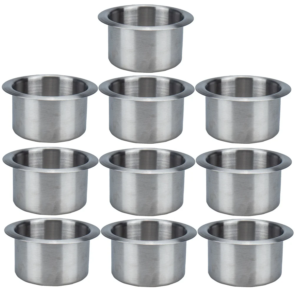 

10pcs Stainless Steel Cup Holder Simple Practical Refit Cup Holder Self for Motor Homes Car Auto 85x55cm