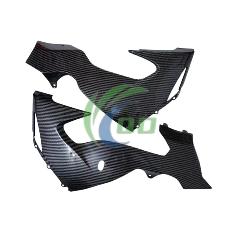 가와사키 닌자 ZX10R ZX-10R 2006 2007의 좌우 하단 커버 플레이트의 탄소 섬유 색상에 적합합니다.