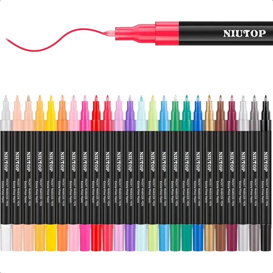 Acrylic Paint Pens Set 24 Classic Colors