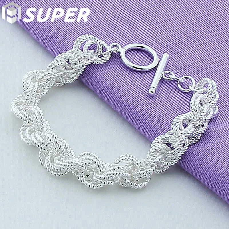 

Brand Design 925 Sterling Silver Charm Bracelet Exquisite Jewelry For Women Gift Party