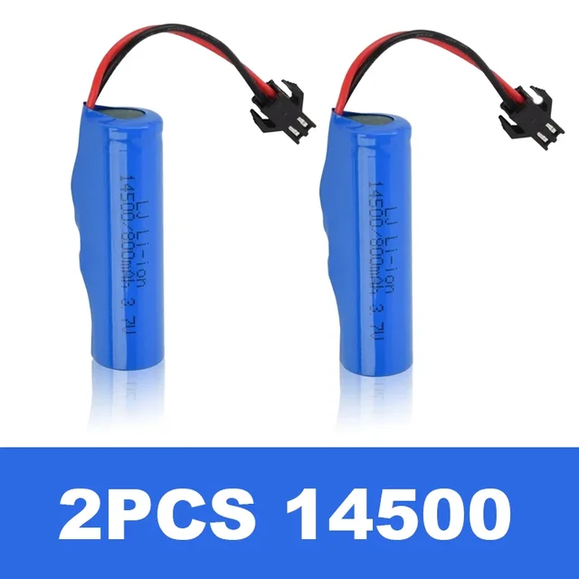 14500 SM 플러그 3.7v 800mah Lipo 배터리