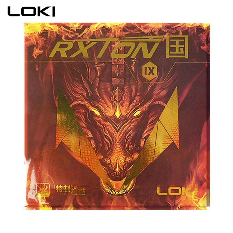 LOKI RXTON 9 탁구 고무, 매우 끈끈한 핍, 내부 에너지, 파란색 케이크 스폰지, 빠른 공격과 아크 