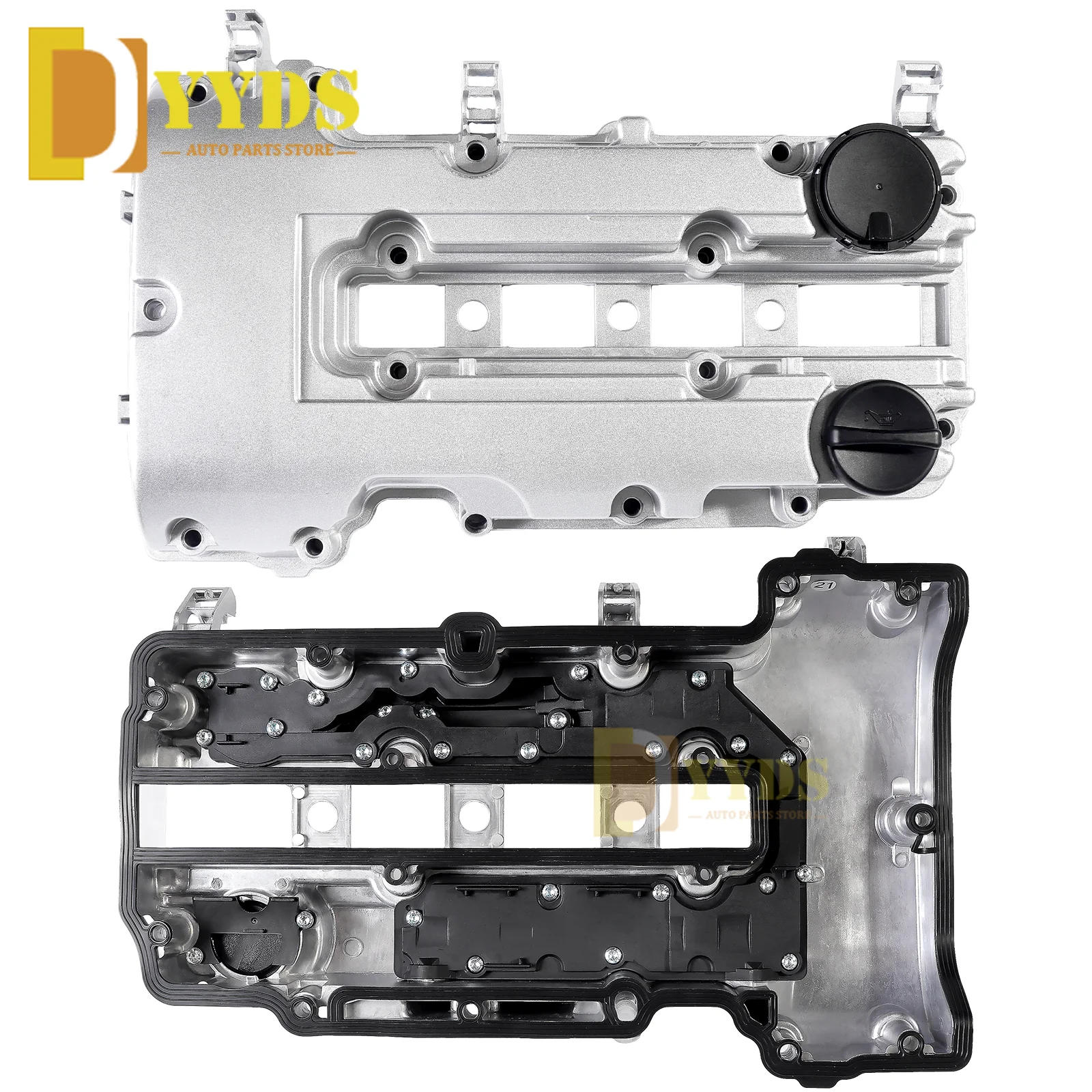 Engine PCV Valve Cover Repair Kit Aluminum Engine Valve Cover For Opel Astra J Chevy Sonic Chevrolet Cruze Buick 1.2 1.4L Bolts & Seal & Gasket 25198498 25198874