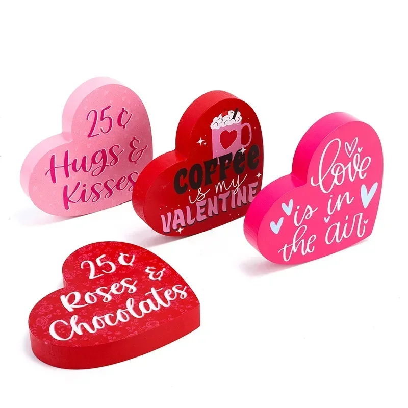 

Wooden Valentine's Day Craft Love Heart Confession Romantic Wedding Ornaments Happy Valentine's Day Party Decor For Home