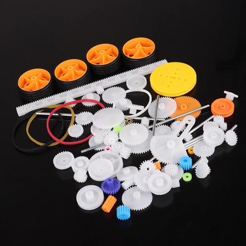 78pcs Gearbox toy robot motor plastic gear DIY model accessories
