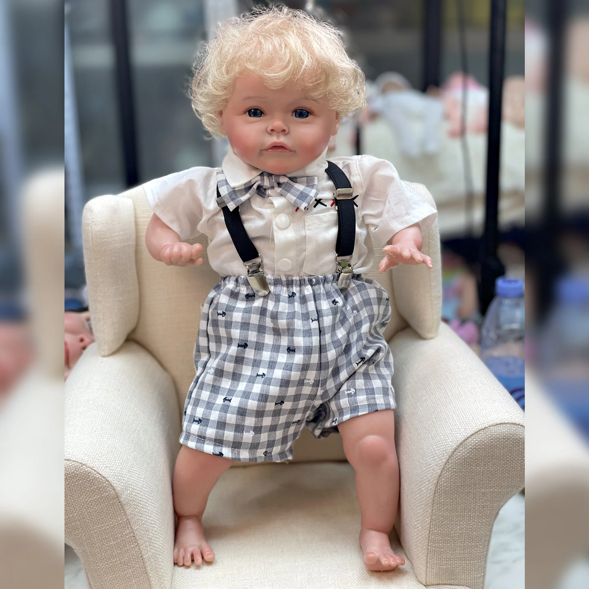 45CM Sue-sue Bebe Reborn Doll Handmade Painted Lifelike