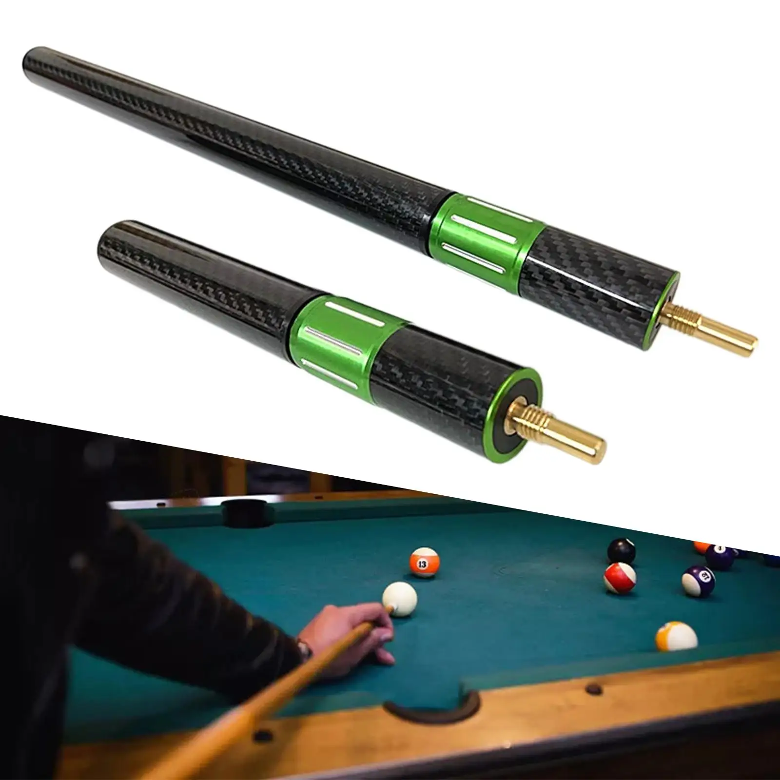 Billiard Cue Extension Lightweight Snooker Compact Pool Stick Extension