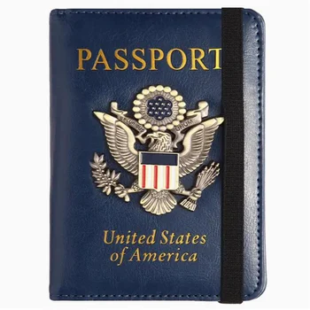 Copertina porta passaporto e Slot per schede Combo Album RFID Blocking porta passaporto da viaggio in pelle portafoglio di lusso Album