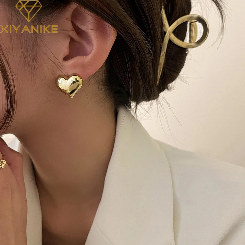 XIYANIKE 2022 Summer Love Stud Earrings For Women Girl New Fashion Trendy Ear Party Gift pendientes mujer AliExpress
