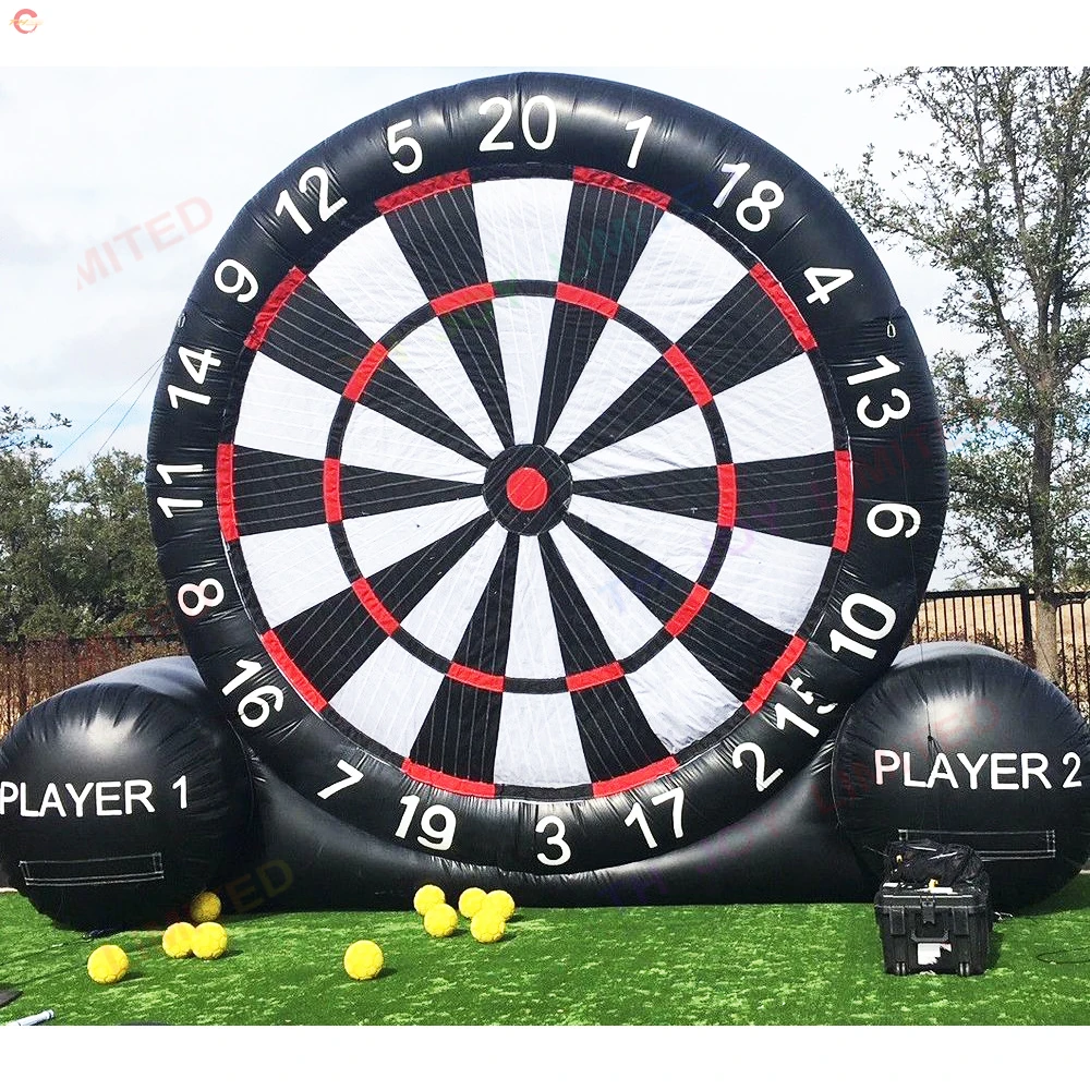 

Free Shipping Outdoor Inflatable Soccer Darts Board Giant Football Dart with 6pcs Soccer Ball and Blower