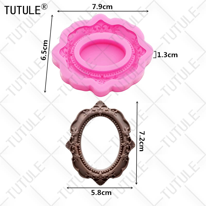 Description Picture 4 of itemPhoto frames Cake Decorating Tools Chocolate Cake Border Silicone Molds Kitchen Baking Moulds DIY polymer clay silicone mould