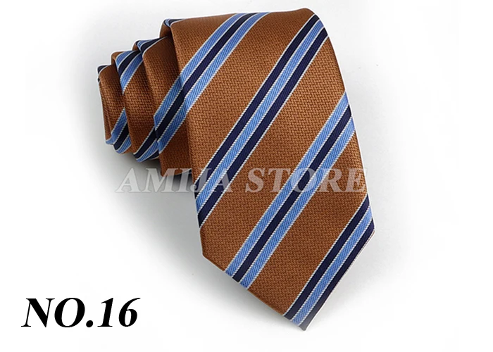 Herrenmode-Krawatte, 7,5 cm, Krawatte, Salbeigrün, Orange, Streifen, Krawatten, Business-Meeting, Anzug, Hochzeit, Party, Büro, Krawatte, Herren-Geschenkzubehör – Detail 19