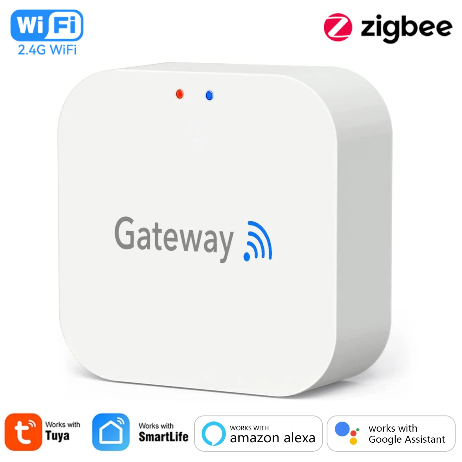 Tuya Zigbee Bridge 3.0 Smart Home Gateway Hub Remote Control Zigbee Devices  Via Smart Life APP Works, Wi-Fi Zigbee Gateway