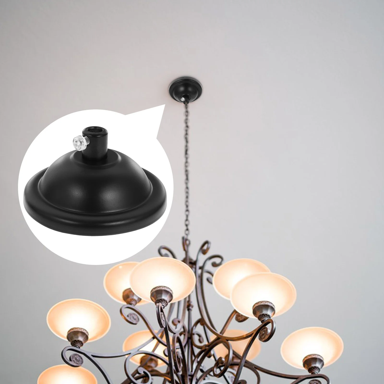 

2Pcs Vintage Ceiling Cover Plate Pendant Light Canopy Chandelier Mounting Plate Base