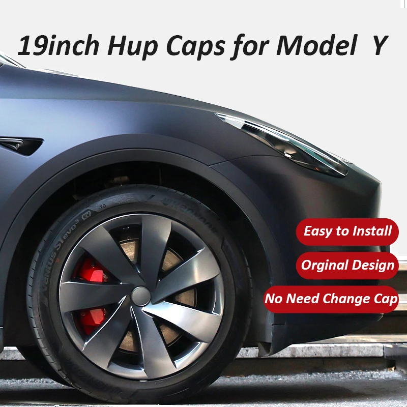19 Inch 4pcs For Tesla Model Y Abs Hub Caps Car Original Replacement
