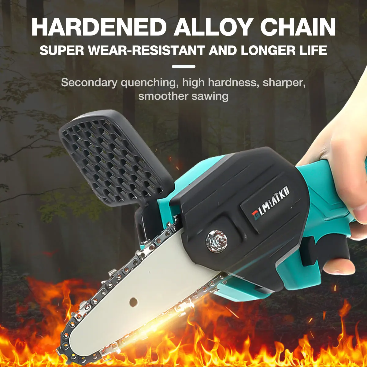 4 Inch Pruning Saw Electric Chainsaws Rechargeable Fruit Tree Garden Trimming One-Handed Wood Cutter for Makita 18V Battery