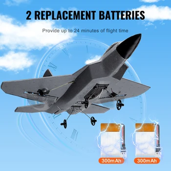 VEVOR F-22 RC Plane 2.4G Aircraft Remote Control Flying Glider Airplane with 6-Axis Stabilizer EPP Foam Toys for Children Gifts 4