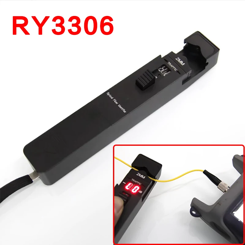 RY3306 Optical Fiber Identifier 800-1700nm Live Fiber Identifier Detector Identificador Test Tool Light Direction Detector vc1019 red laser test pen voice broadcast voltage detector 12 1000v volt current non contact pen electric tester meter tool