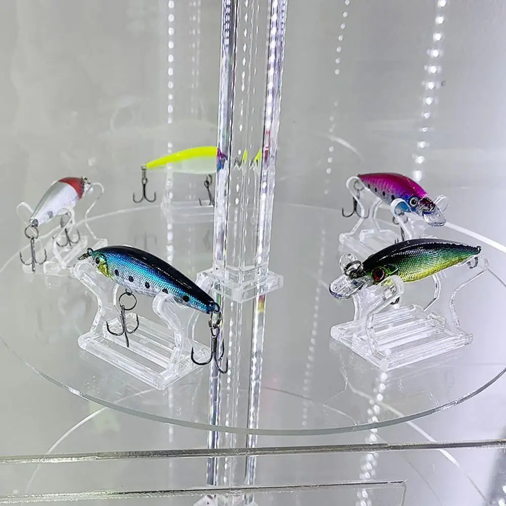 10PCS Lure Showing Stand Acrylic Bait Lure Display Stand Holder For Fishing Store Deep Wobblers Display Show Shelf Stand