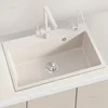 White Kitchen Sink For Dining Room Granite Embedded Smooth Sinks Nordic Fashion Design Kitchen Sinks For Rental Housing N 1