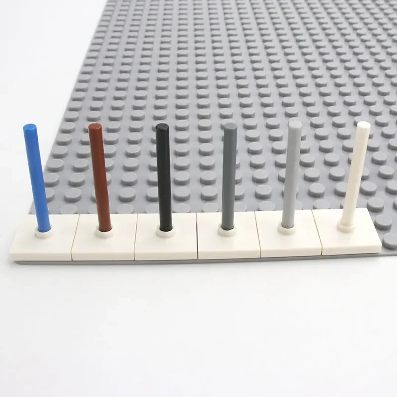 MOC 1x4 스터드 조립 입자 라운드 바 브릭, 호환 21462 30374 빌딩 블록, DIY 교육 하이테크 부품, 100 개
