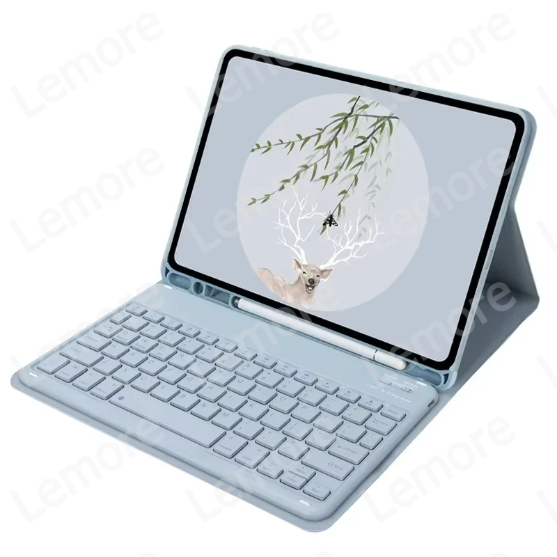 iPad 11-inch Case with Keyboard and Pencil Holder - Enhanced Protective Cover with Stand