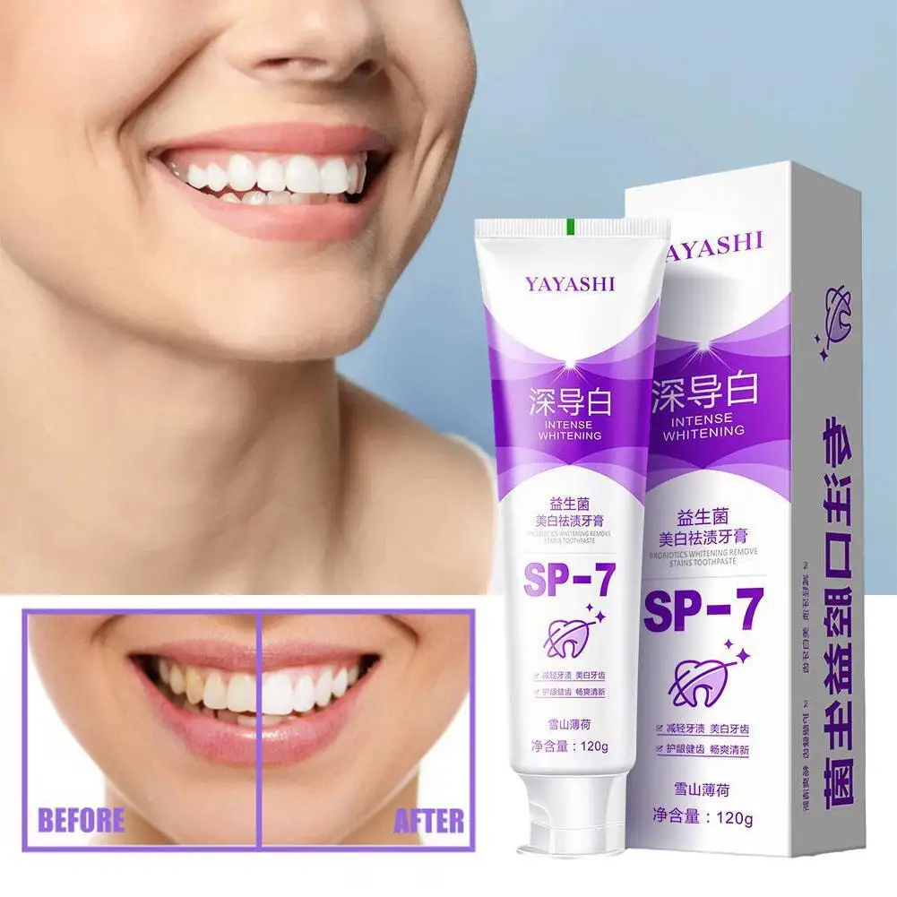 

120g Probiotic Whitening Shark Toothpaste Teeth Whitening Toothpaste Prevents Breath Plaque Oral Care Fresh Toothpaste E5F0