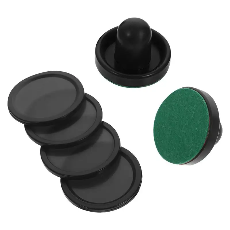 Hockey Air Pucks Table Paddles Pushers And Accessories For Handles Funny Interesting Accessory Parts Replacement Pads Red Felt