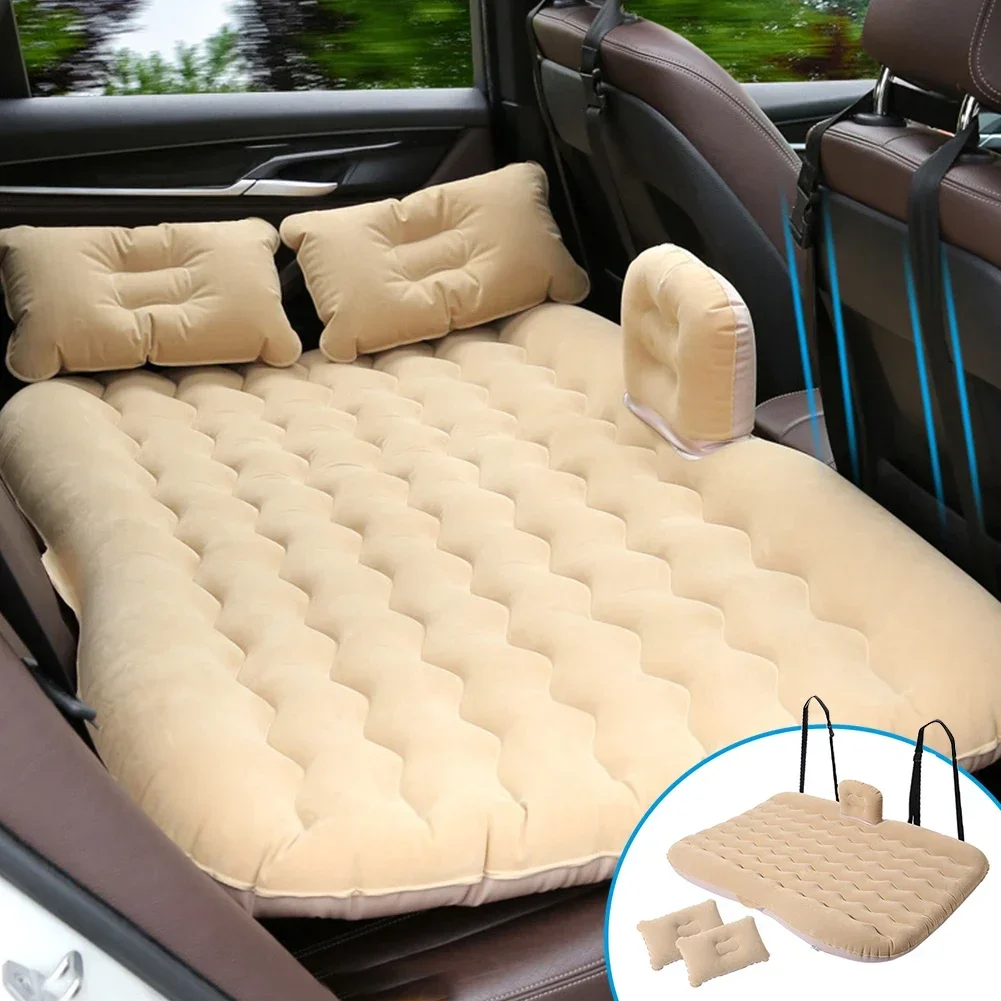 KJOY Car Air Inflatable Travel Mattress Bed Universal for Back Seat Multi functional Sofa Pillow Outdoor Camping Mat Cushion