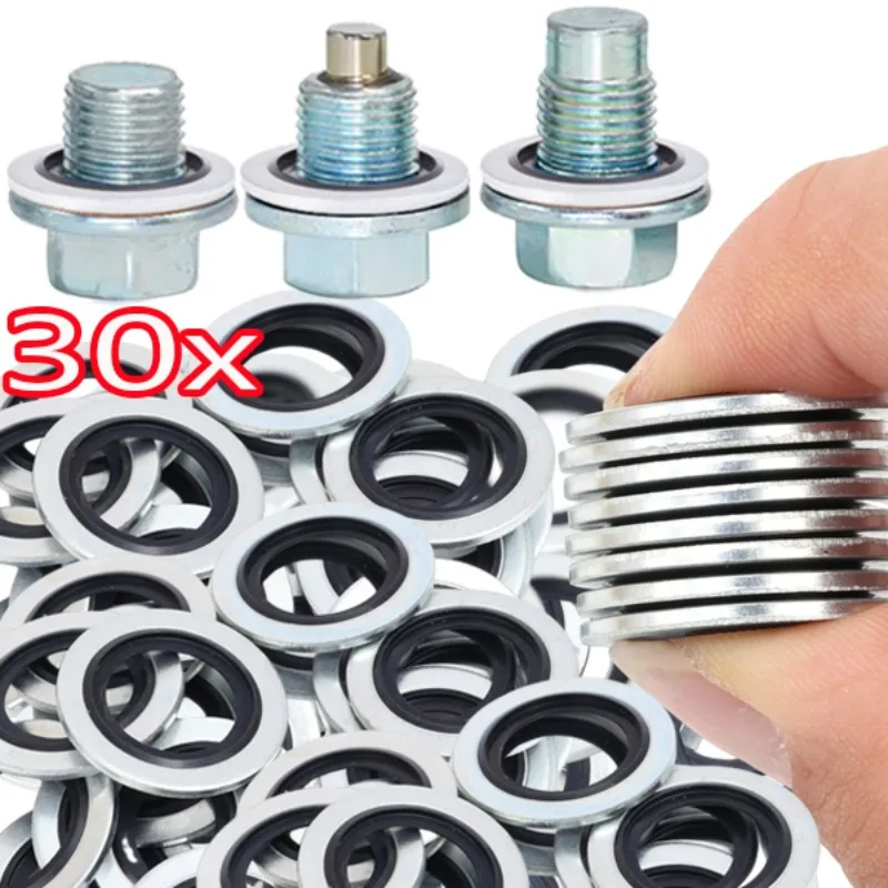 M16 Bonded Seal Washers Zinc Plating Ring Gasket for Renault Clio Duster Espace Fluence Logan Megane Sealing washers