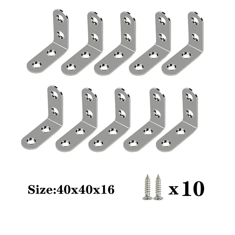 L Bracket Corner bracket 90 Degree Angle Bracket wooden frames tables chairs bed furniture Repair 10pcs
