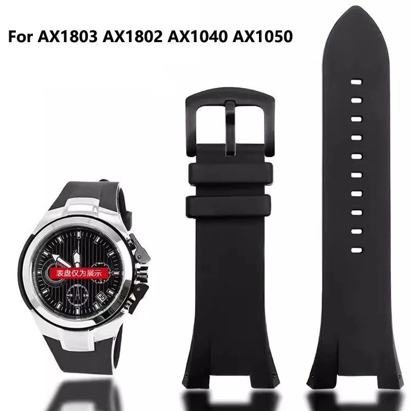 Nuovo Cinturino In Gomma Speciale Per Armani Ax1803 Ax1802 Ax1040 Ax1050 Orologio Da Uomo Cinturino In Silicone Di Alta Qualità 32*14Mm Bracciale