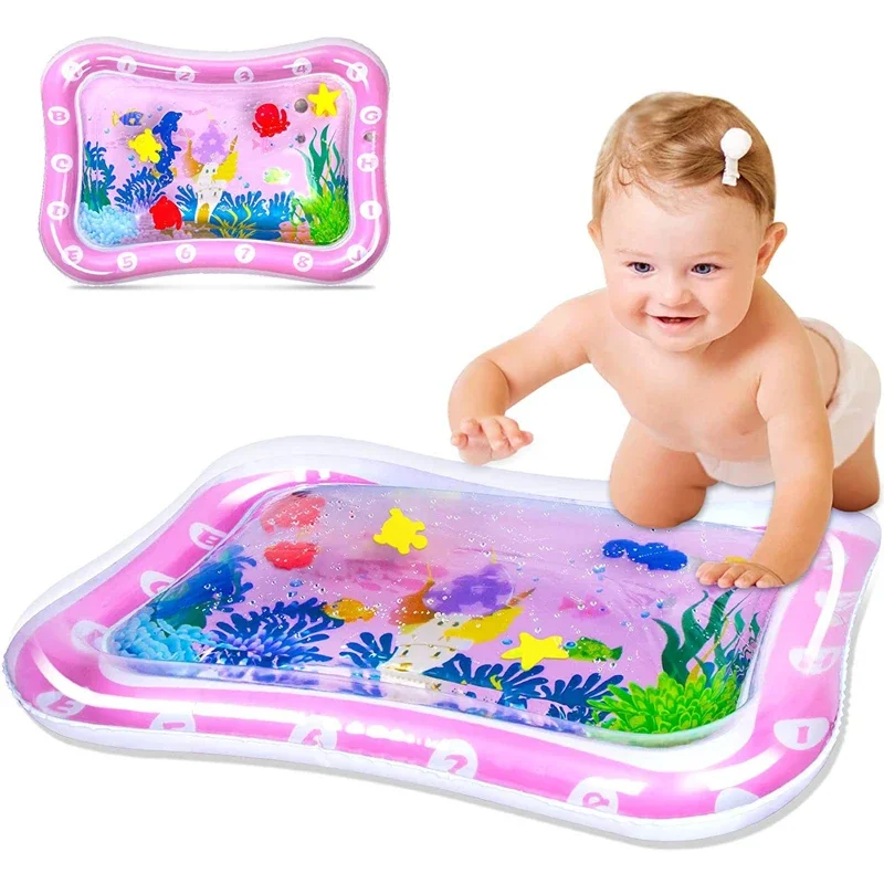 Inflatable Water Carpet Toddler Play Cushion Crawling Water Pad PVC Kids Early Education Activity Toys Gift Baby Water Mat