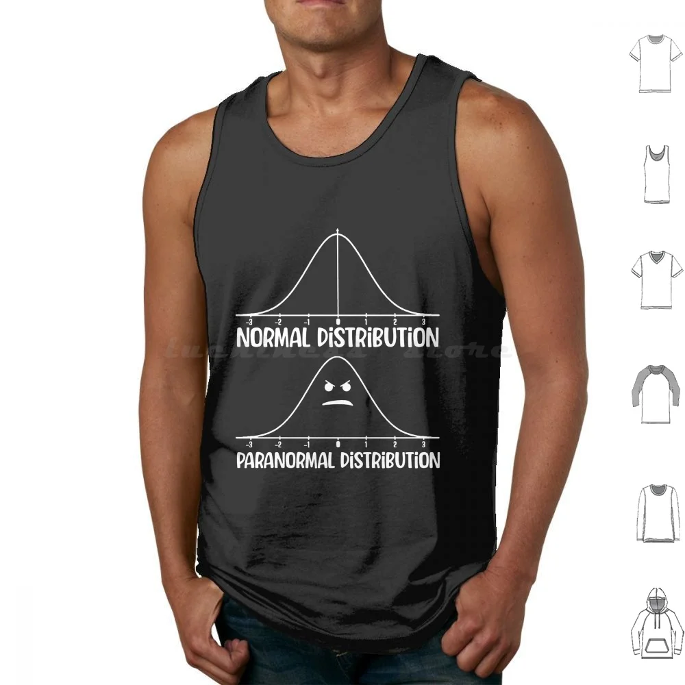 

Normal Distribution , Paranormal Distribution Meme Design Tank Tops Vest Sleeveless Math Paranormal Statistics Funny Normal