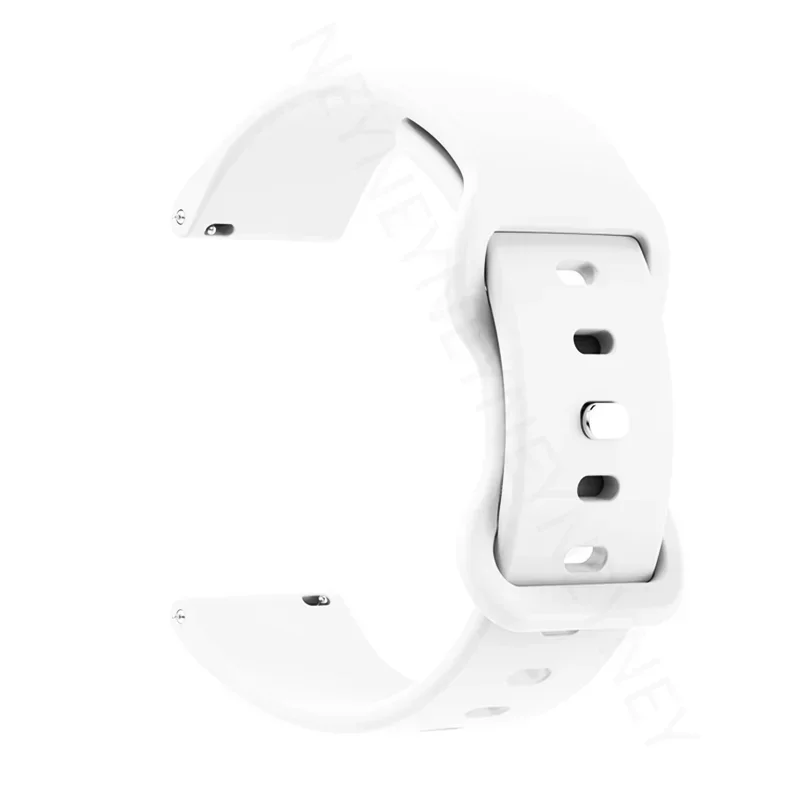 Sporty 20mm Silicone Watch Band - Soft and Durable Bracelet Strap